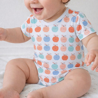 Cotton Bodysuit- Apples