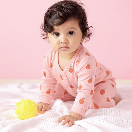 Cotton Sleepsuit- Pears