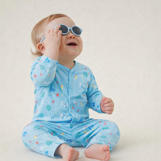 Cotton Sleepsuit- Underwater