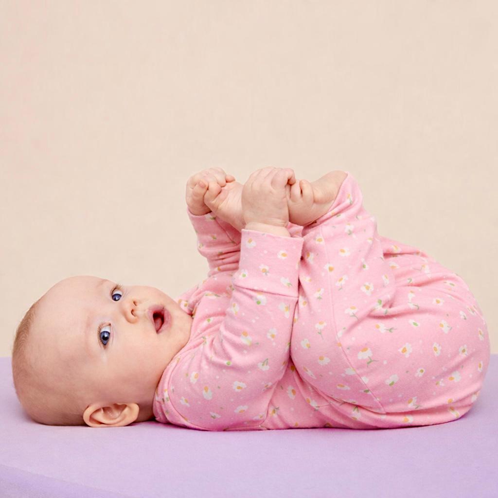 Cotton Sleepsuits- Pastel Leaves & Dandelions- Pack of 2