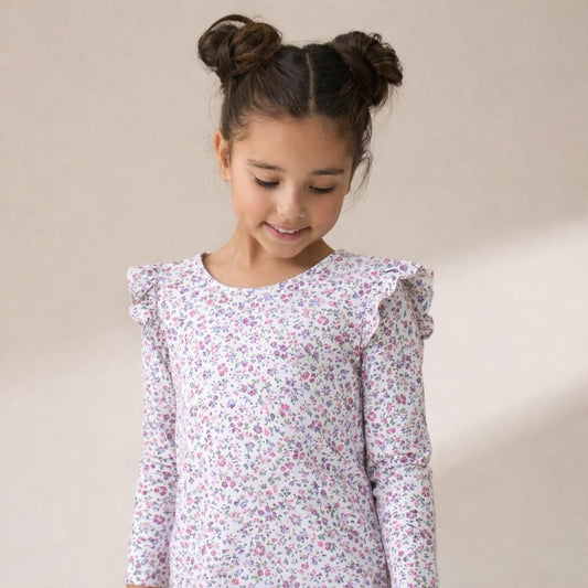 Girls Cotton Full-Sleeve Top- Blossom