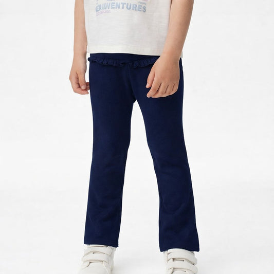 Girls Cotton Leggings- Navy Blue