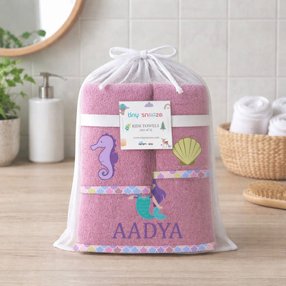 Kids Towels (Set of 3) - Onion Pink