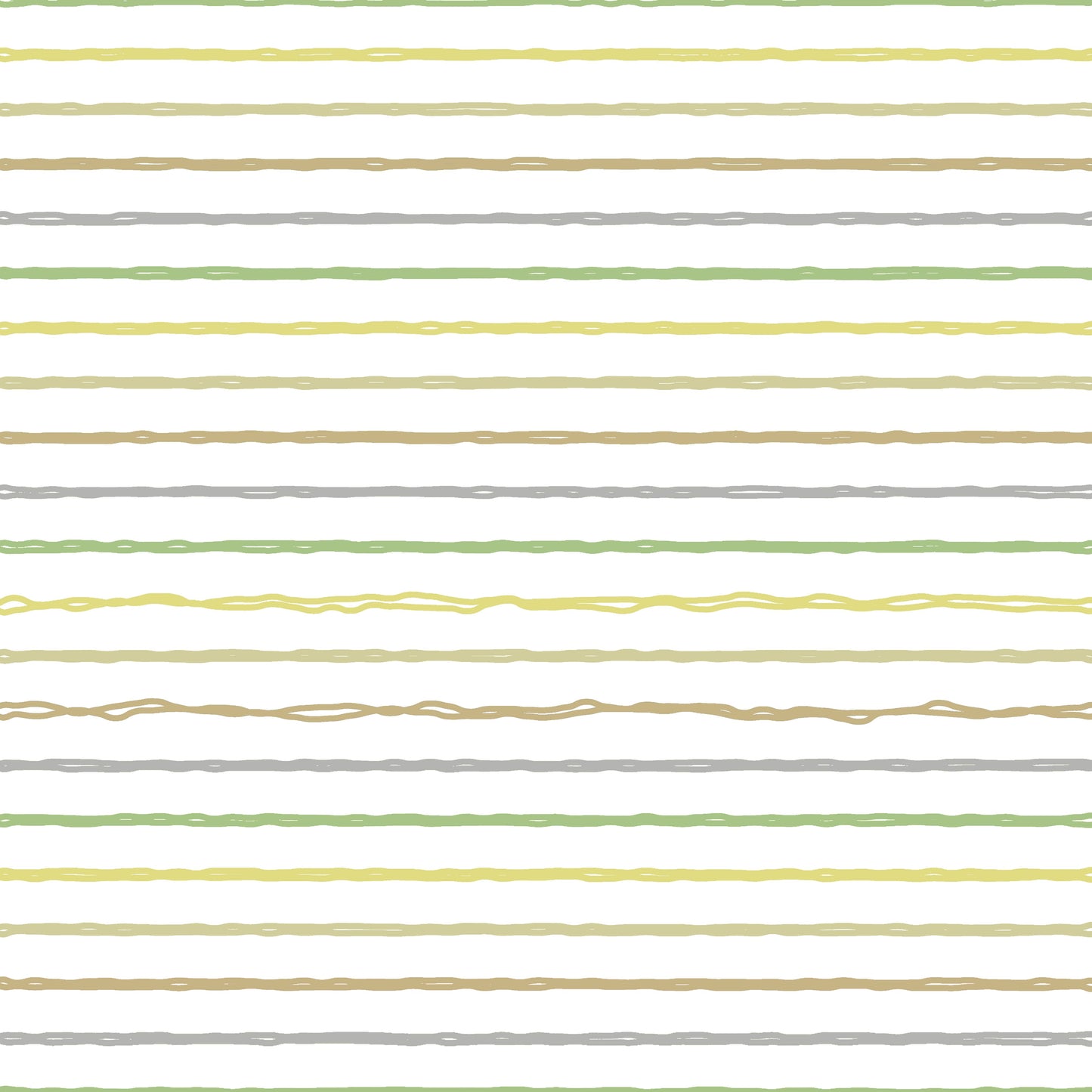 Organic Cot Bumper- Yellow Lines