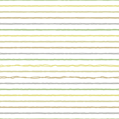 Organic Cot Bumper- Yellow Lines