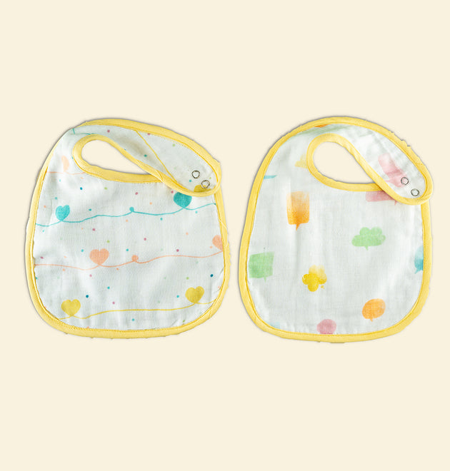 Organic Bibs (Set of 2)- Lost in Thoughts