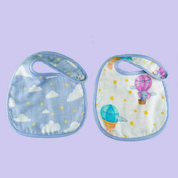 Organic Bibs (Set of 2)- Sky is the Limit