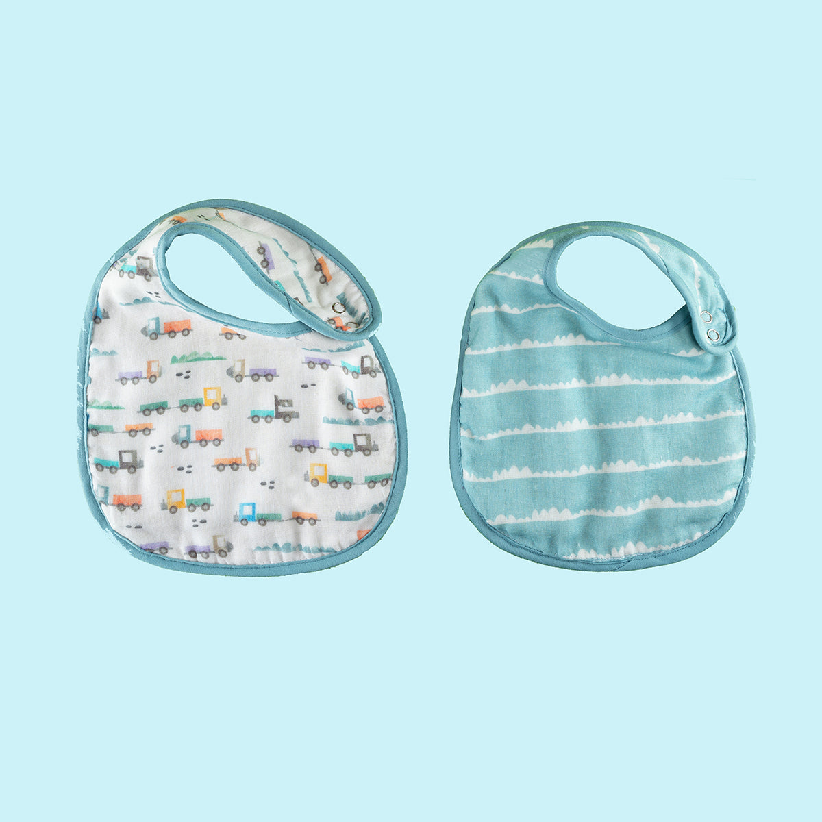 Organic Bibs (Set of 2)- Traffic Jam