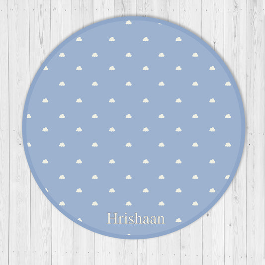 Organic Playmat- Stars & Clouds-Blue