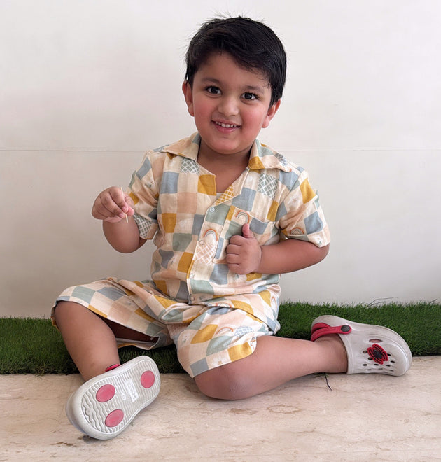 Boys Co-Ord Set- Boho Checks