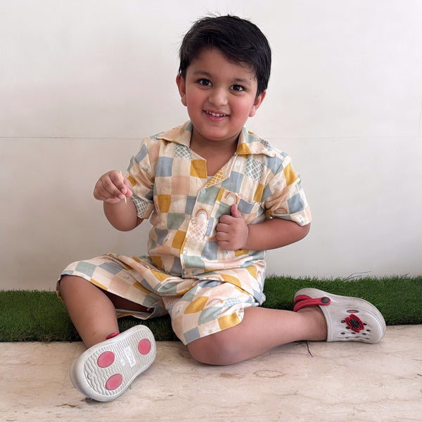 Boys Co-Ord Set- Boho Checks