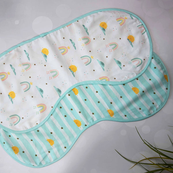 Organic Burp Cloths (set of 2)- Horizon