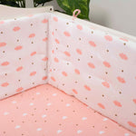 Organic Cot Bumper- Pink Clouds