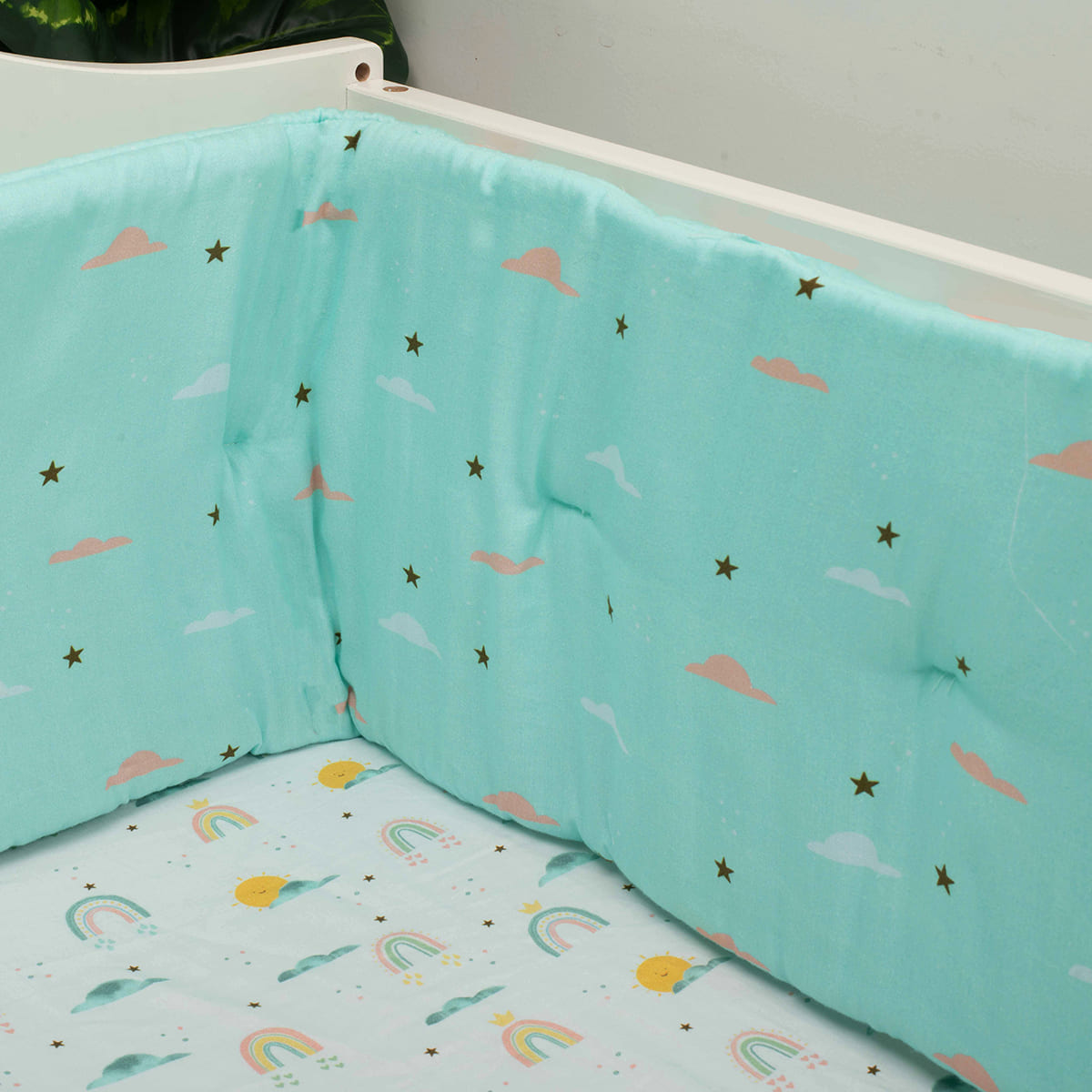 Organic Cot Bumper- Sky Above