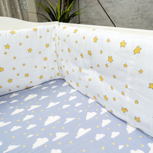 Organic Cot Bumper- Stars