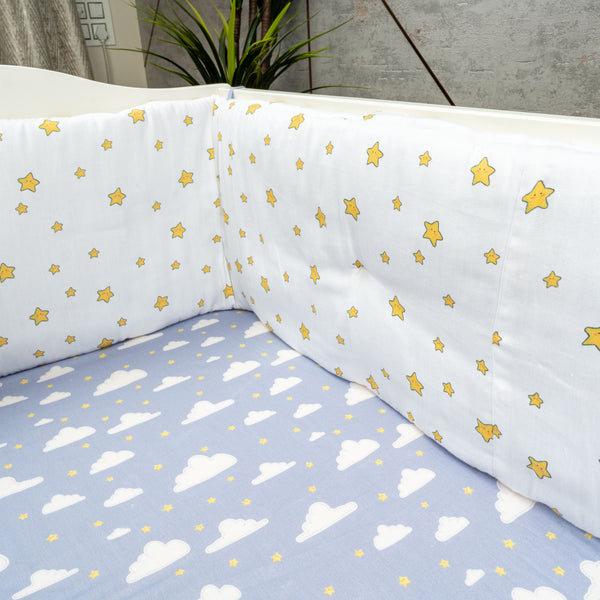 Organic Cot Bumper- Stars