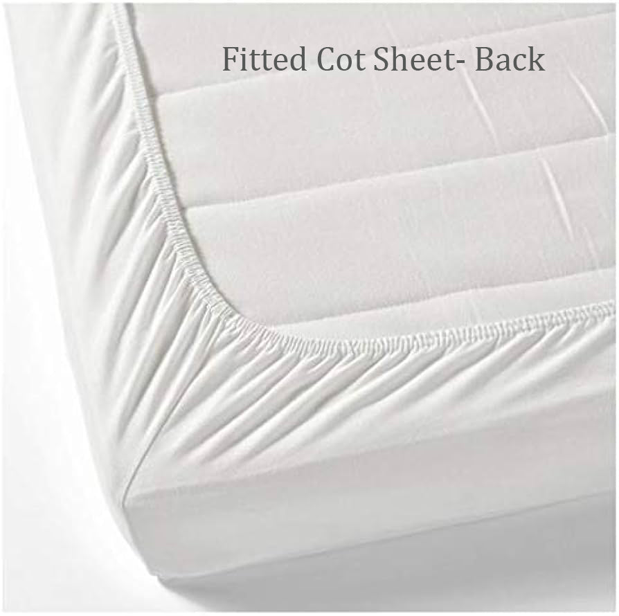 Organic Fitted Cot Sheet- Yellow Grasslands