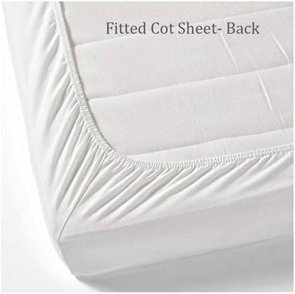 Organic Fitted Cot Sheet- Pink Clouds