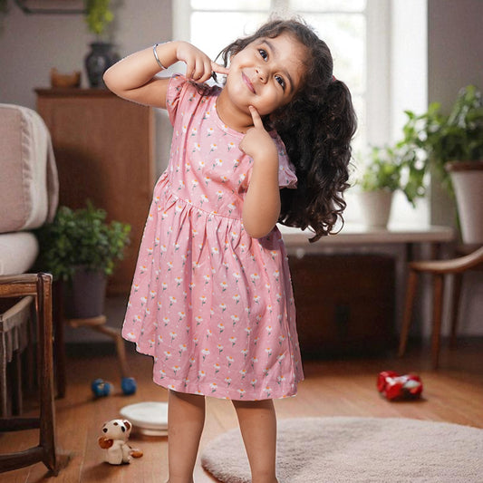 Girls Cotton Frock- Dandelion