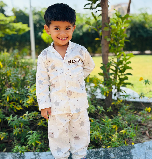 Cotton Nightsuit- Stars & Moon