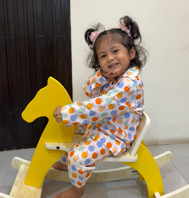 Cotton Nightsuit- Apples