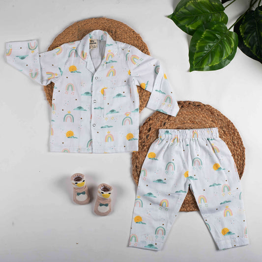 Cotton Nightsuit- Colorful Rainbows
