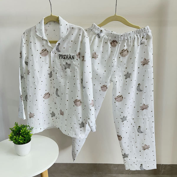 Cotton Nightsuit- Stars & Moon