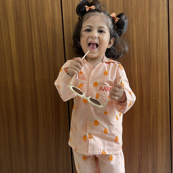 Cotton Nightsuit- Pears