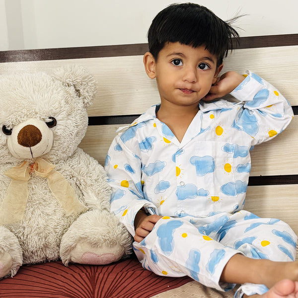 Cotton Nightsuit- Sun & Clouds