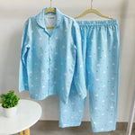 Cotton Nightsuit- Blue Clouds