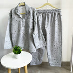 Cotton Nightsuit- Grey Sky