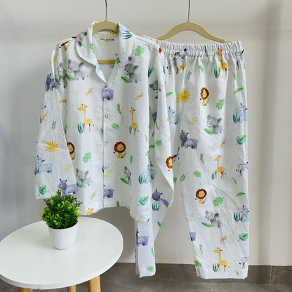Cotton Nightsuit- Safari Animals