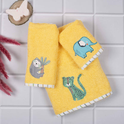 Kids Towels (Set of 3)- Yellow